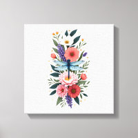 Belle Libellule Aquarelle Art Amoureux des Insecte