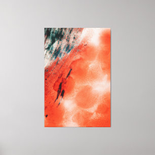 Toile Belle peinture abstraite de couleurs rouge noir bl