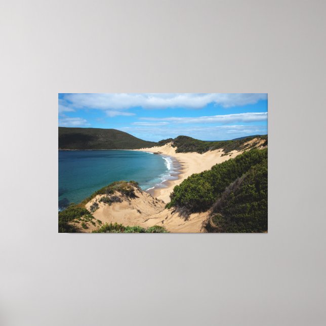 Toile Belle plage de Crescent Bay Tasmanie Australie (Recto)