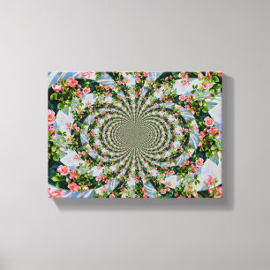 Toile Belle roses roses rouges rétro aquarelle fleurie