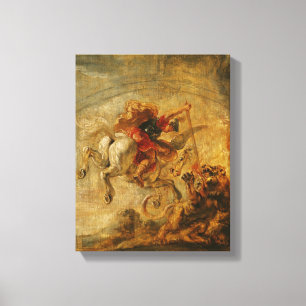 Toile Bellerophon Riding Pegasus Combattre la Chimera