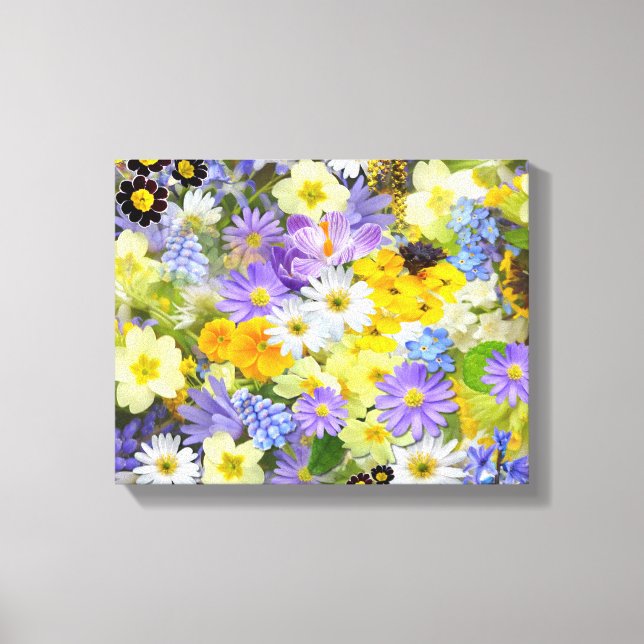 Toile Belles Fleurs de Printemps Enveloppées Canvas (Recto)