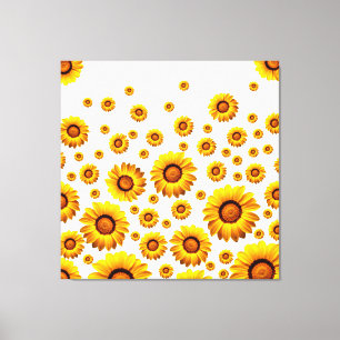 Toile Belles fleurs jaunes