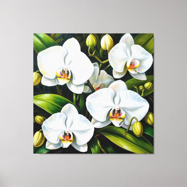 Toile belles orchidées blanches (Recto)