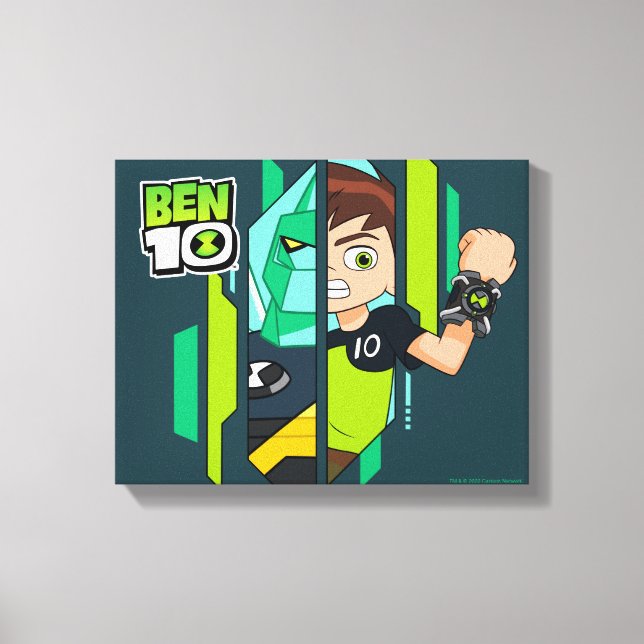 Toile Ben 10 Transformation de l'ADN de Diamondhead (Recto)