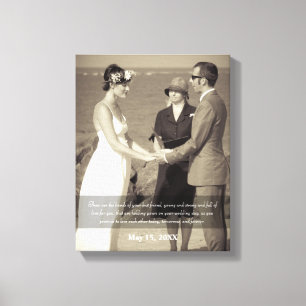 Toile Bénédiction des mains Citation Mariage photo