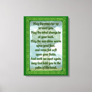 Toile Bénédiction irlandaise verte