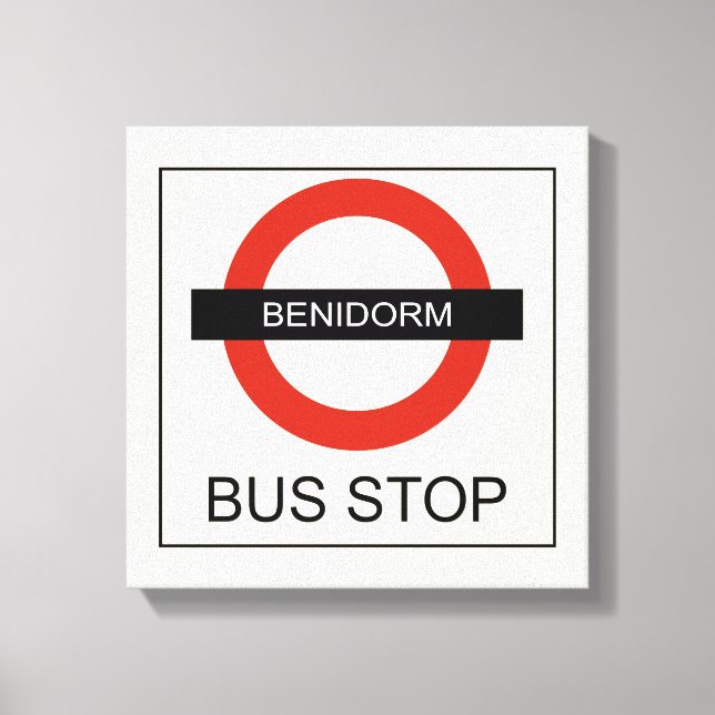 Toile Benidorm Bus Stop (Recto)