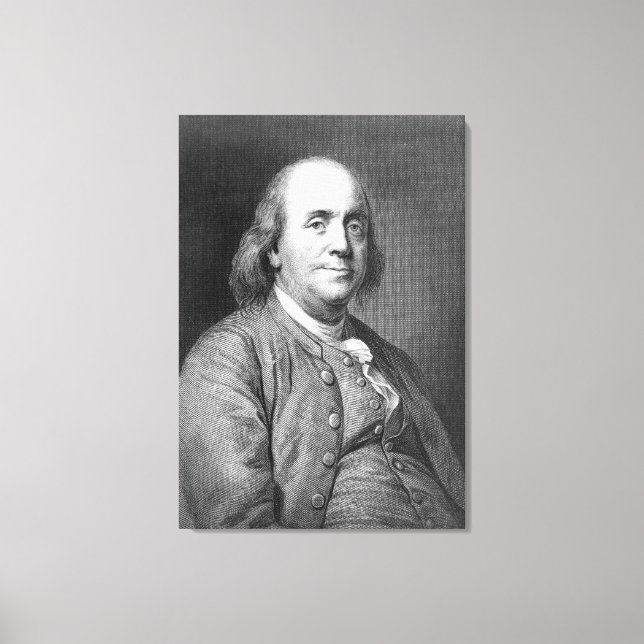 Toile Benjamin Franklin président historique portrait de (Recto)