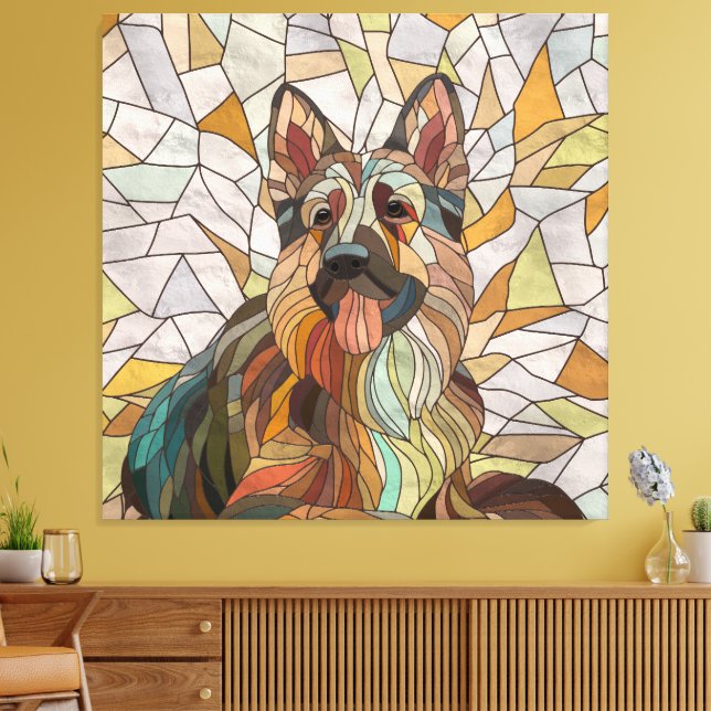Toile berger allemand - Art mosaïque (Insitu(Salon))