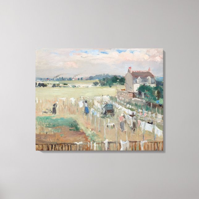 Toile Berthe Morisot - Hanging the Laundry out to Dry (Recto)