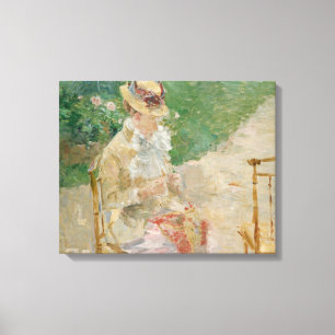 Toile Berthe Morisot - Tricot de la jeune femme