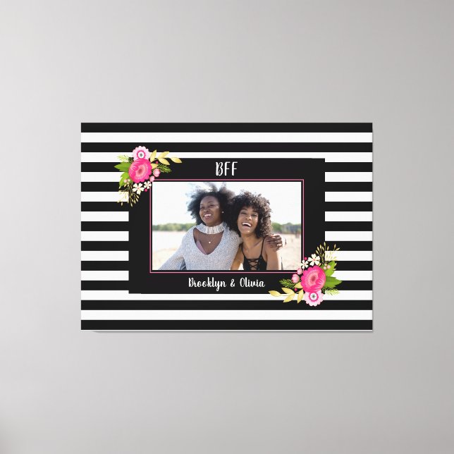 Toile BFF Best Friends Forever Photo Block (Recto)