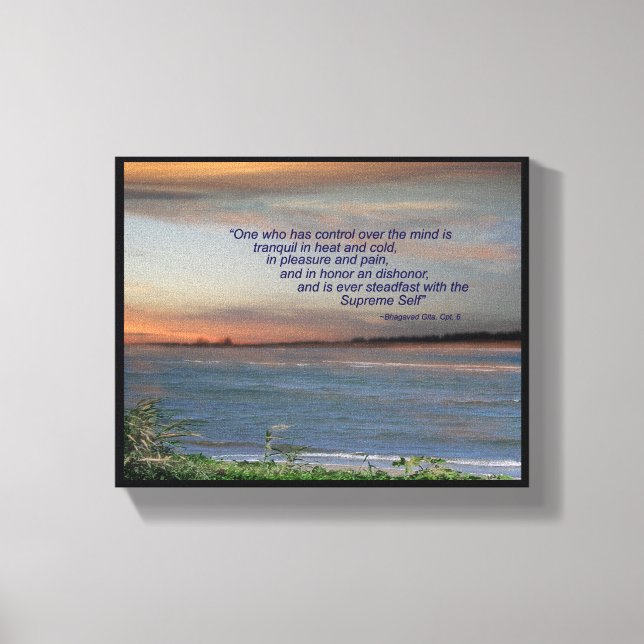 Toile Bhagavad Gita Cite une toile, "Celui qui a le cont (Recto)