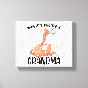 Toile Biche et Faon Grand-mère la plus géniale du monde