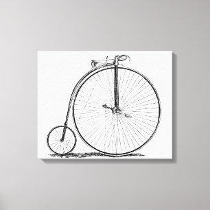 Toile Bicyclette à grande roue Penny Farthing