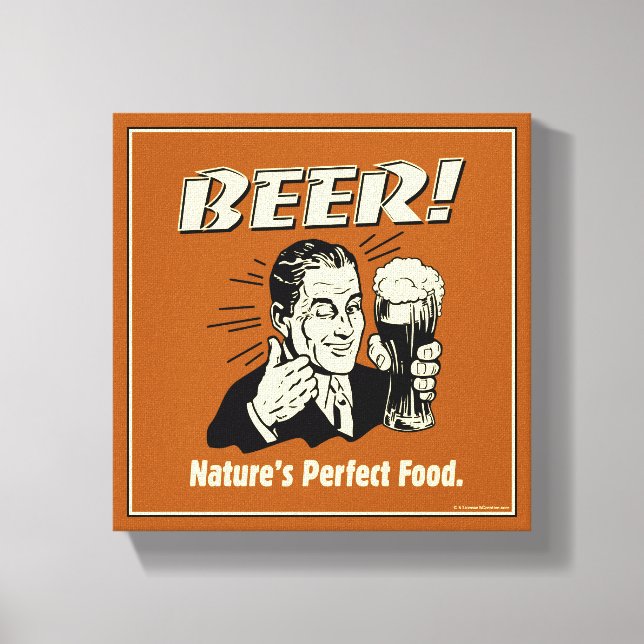 Toile Bière : La nourriture parfaite de la nature (Recto)