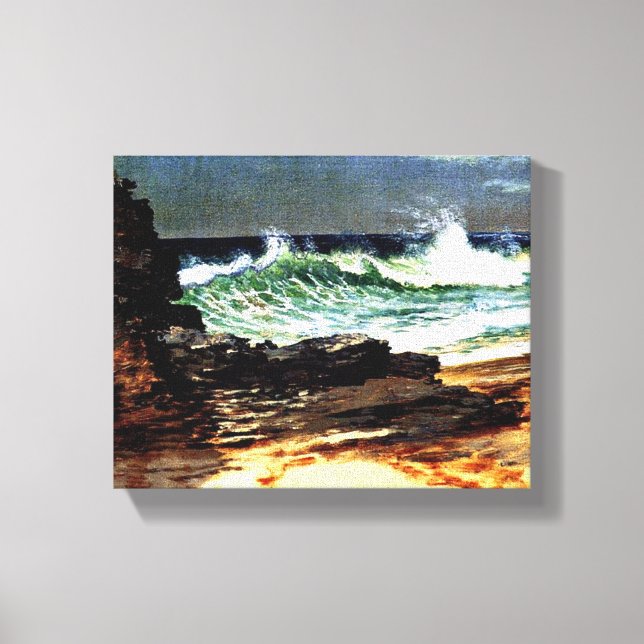 Toile Bierstadt - Plage à Nassau (Recto)