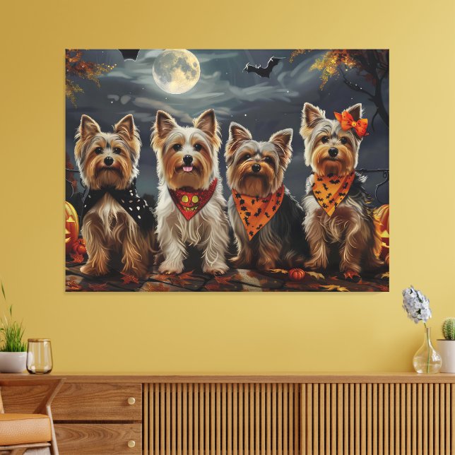 Toile Biewer Terrier Halloween Éffrayant (Insitu(Salon))