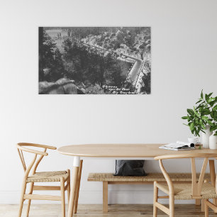 Toile Big Bear Lake, CA Highway au-dessus du barrage