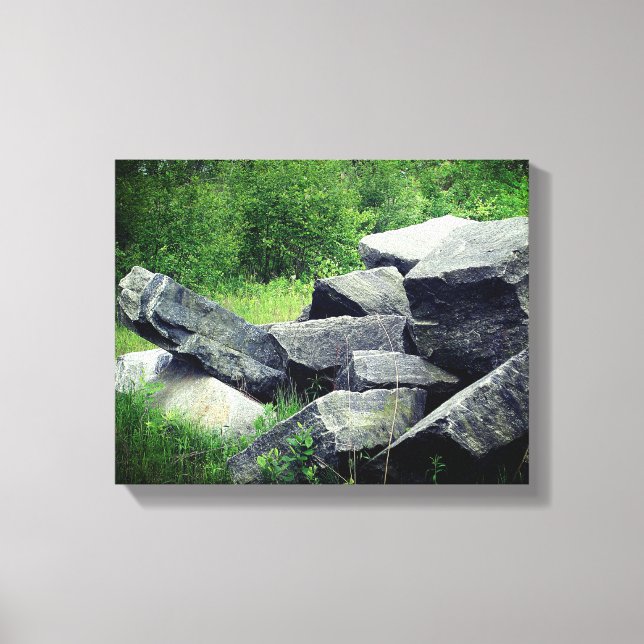 Toile Big Granite Rocks Nature (Recto)