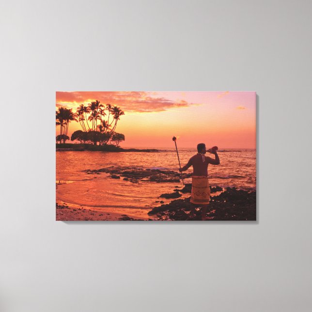 Toile Big Island, Hawaii. Coucher du soleil, Big Island  (Recto)