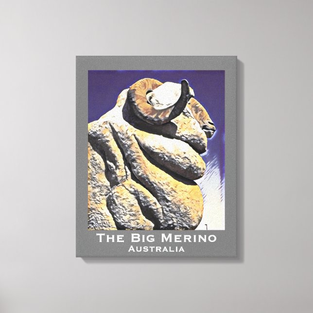Toile Big Sheep Big Merino icône de voyage australien (Recto)