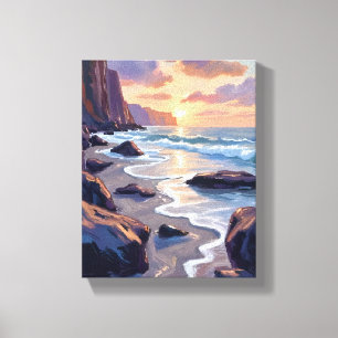 Toile Big Sur, Californie Peinture d'Art Côtier