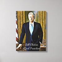 Bill Clinton 42e président Keepsaké Canvas Art