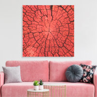 Bille de bois séchée Coupe transversale Bois rouge