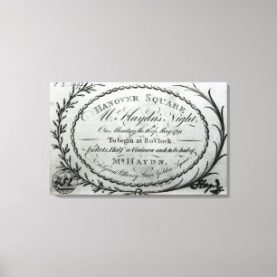 Toile Billet à "Night de M. Haydn's" à Hannovre