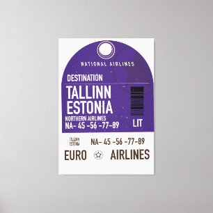 Toile Billet de voyage à Tallinn Estonie