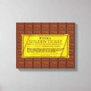 Toile Billet d'or Willy Wonka