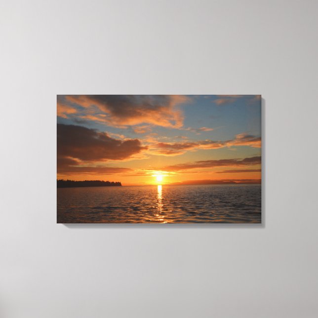 Toile Birch Bay Washington Sunset (Recto)