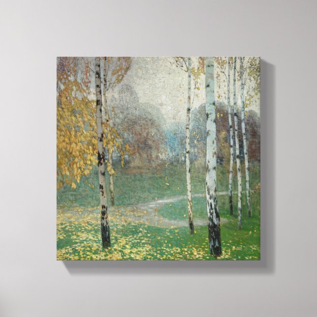 Toile Birch Trees, 1904 (huile sur toile) (Recto)