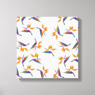 Toile Bird of paradise flower pattern