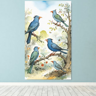 Toile Birds