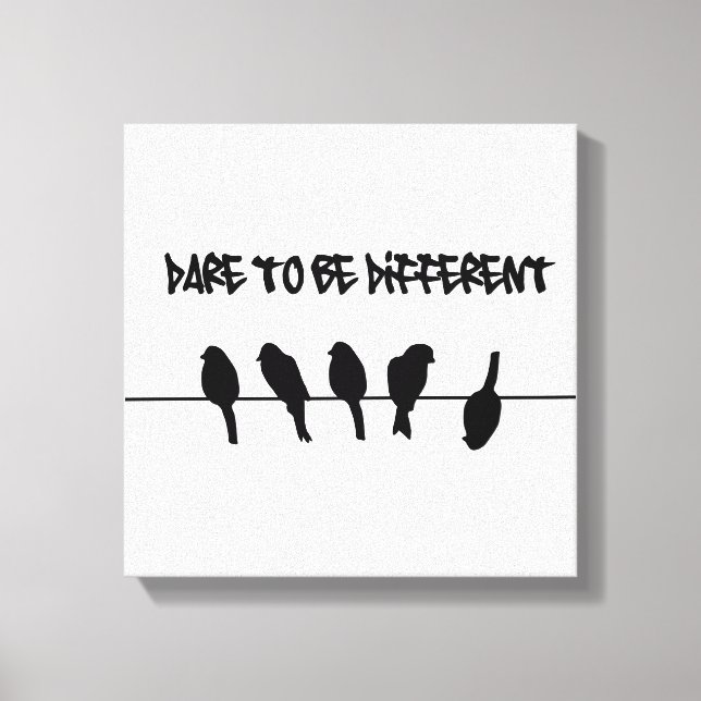 Toile Birds on a wire - dare to be different (Recto)