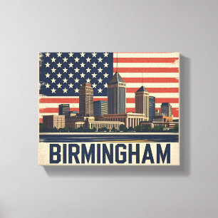 Toile Birmingham City Alabama Skyline