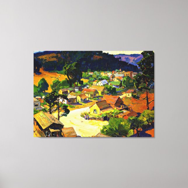 Toile Bischoff - Cambria, un village paisible de Califor (Recto)