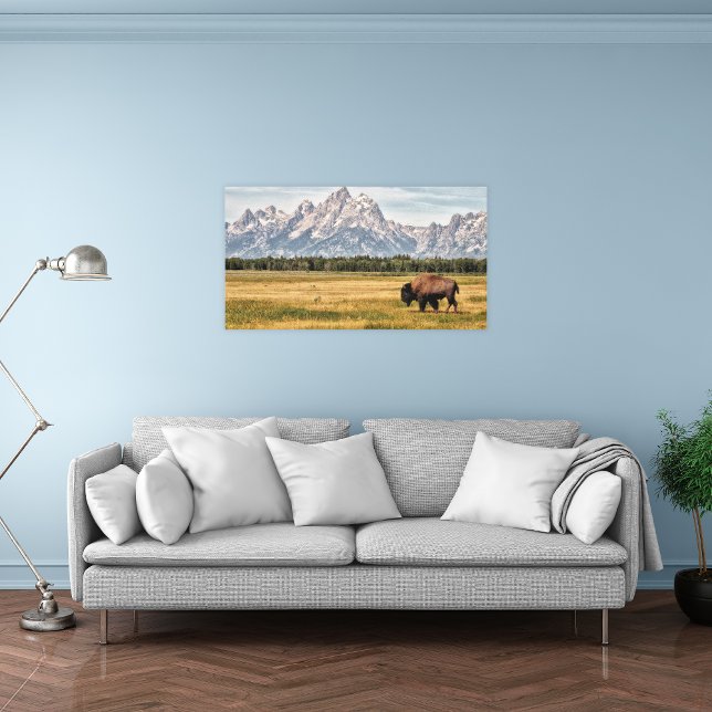 Toile Bison dans les Tétons (Créateur téléchargé)