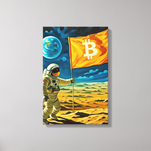 Toile Bitcoin Lune