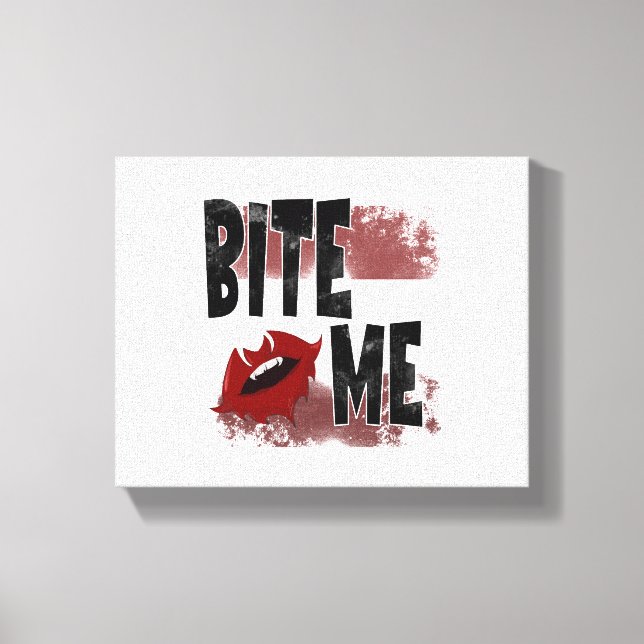 Toile Bite me - Citation Cool - Halloween - Bat (Recto)