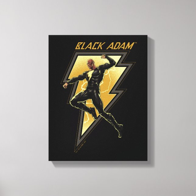 Toile Black Adam Lightning Bolt Illustration du caractèr (Recto)