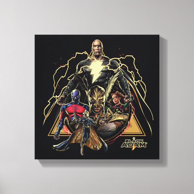 Toile Black Adam Triangular Group Graphic (Recto)