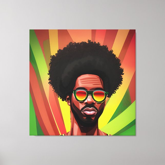 Toile Black King Melanin Homme Bruh Hommes Fils Garçon P (Recto)