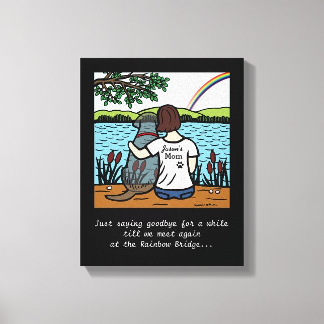 Toile Black Labrador Angel and Mom 3 Canvas (Recto)