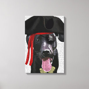 Toile Black Labrador Pirate