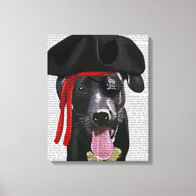 Toile Black Labrador Pirate (Recto)
