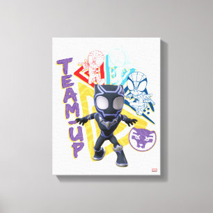 Toile Black Panther & Spidey Team "Team-Up"